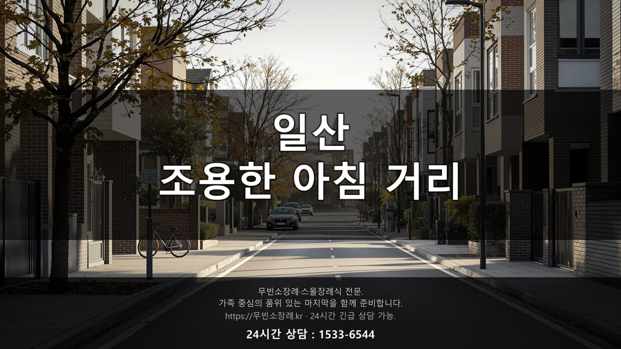 일산, 조용한 아침 거리 풍경