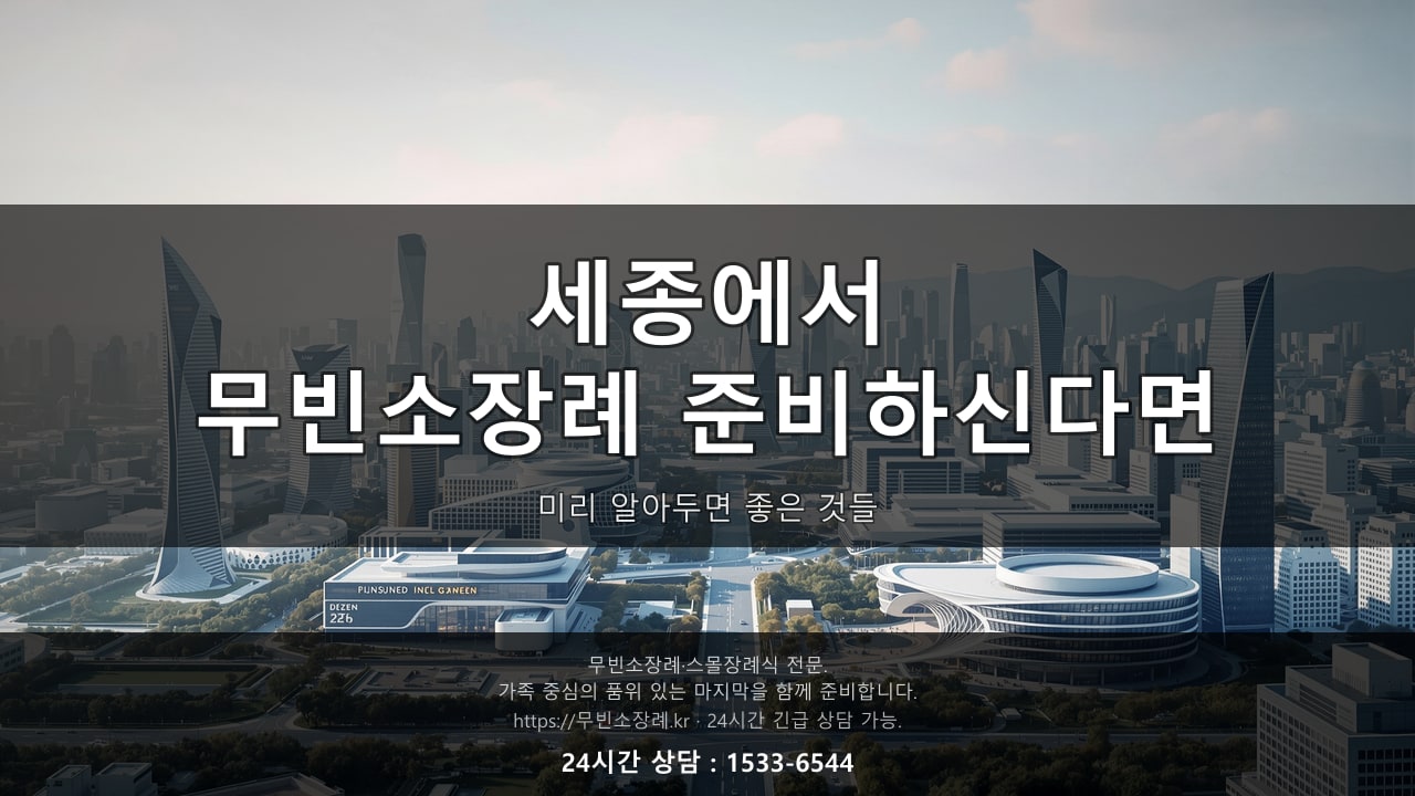 세종에서 무빈소장례 준비하신다면